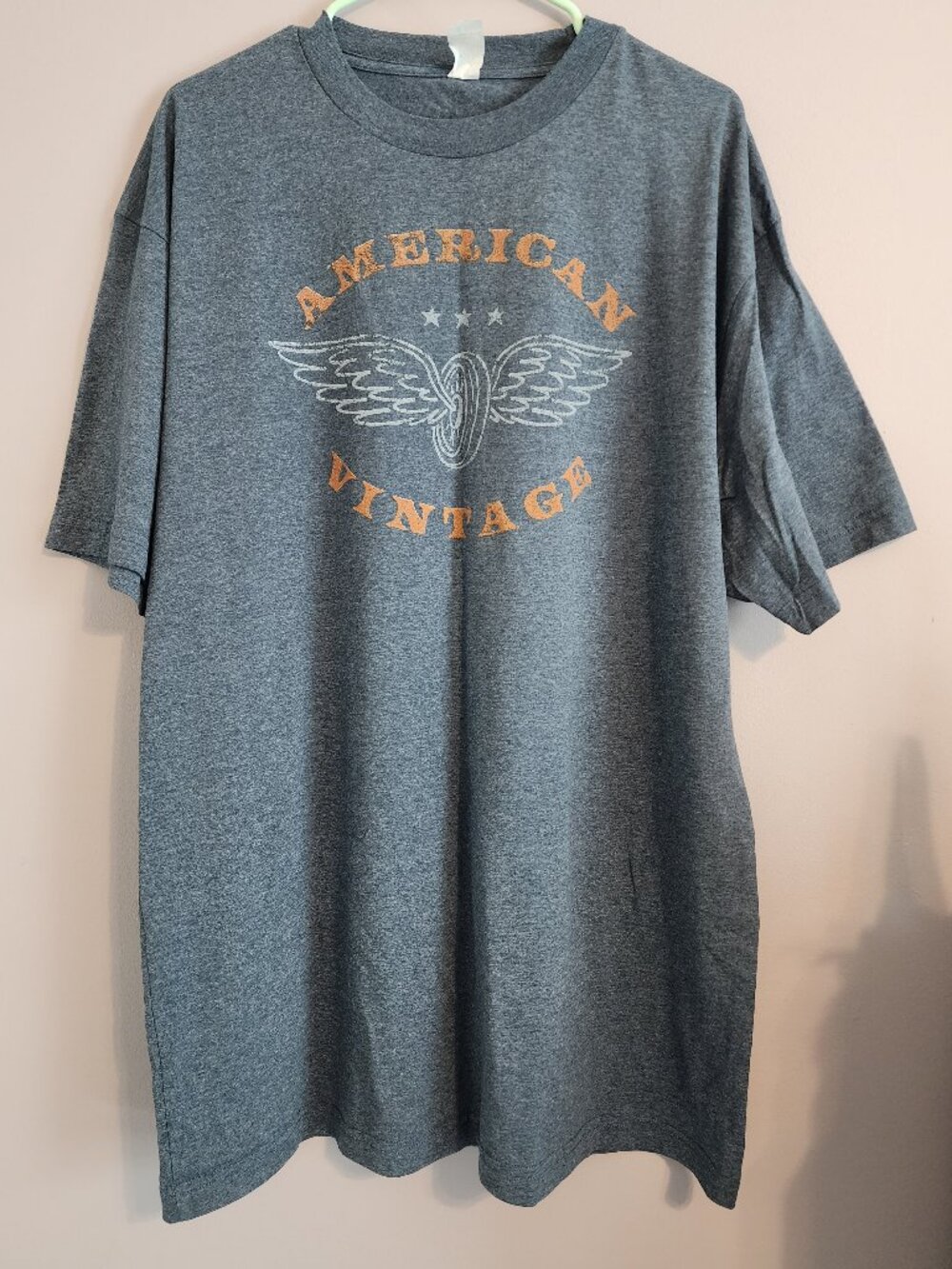 2/$15 American Vintage Blue Tee - Men's Extra Large Tall - Picture 1 of 3